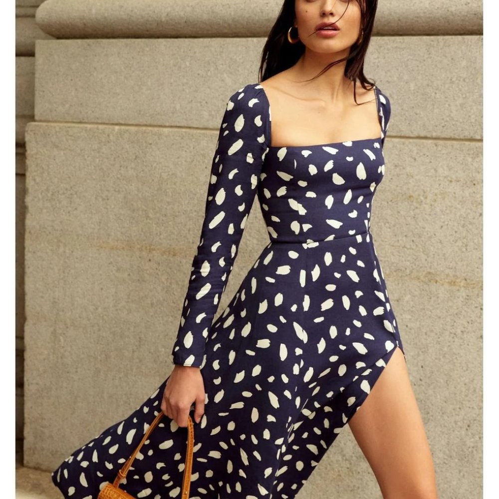 Reformation Sigmund Splatter Dress Size 0P